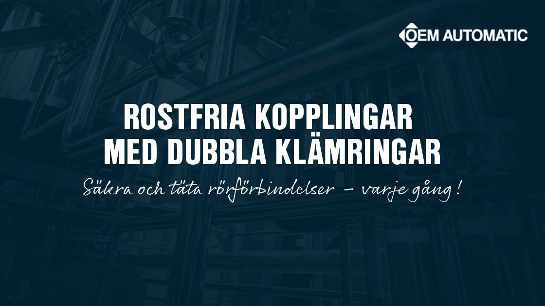 Rostfria dubbelklämringskopplingar för säker och stabil drift