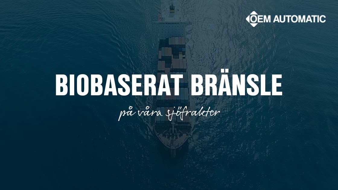 En del av den gröna omställningen - för att minska klimatavtrycket i sjötransporter