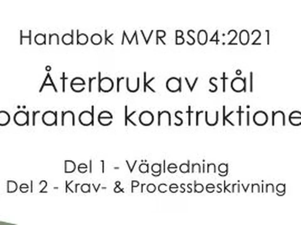 Ny handbok om återbruk av stål i bärande konstruktioner