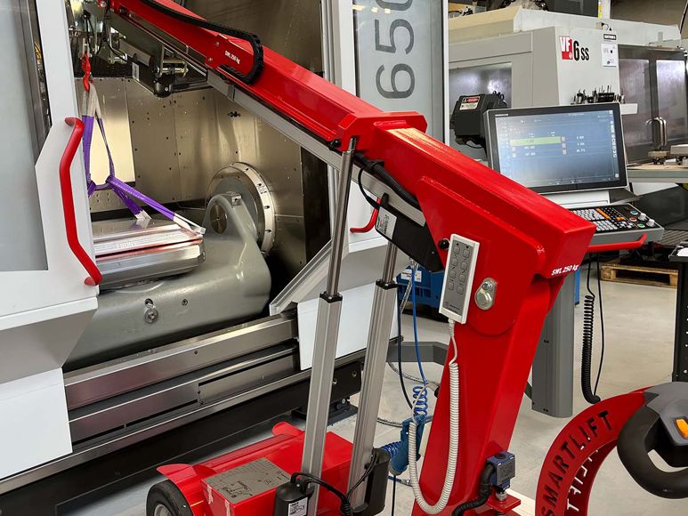 Enkel och säker inplacering av arbetsstycken i CNC-bearbetningsmaskiner