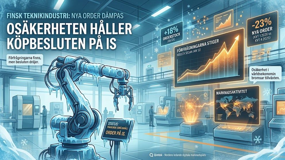 Finsk teknikindustri: Nya order dämpas – osäkerheten håller köpbesluten på is