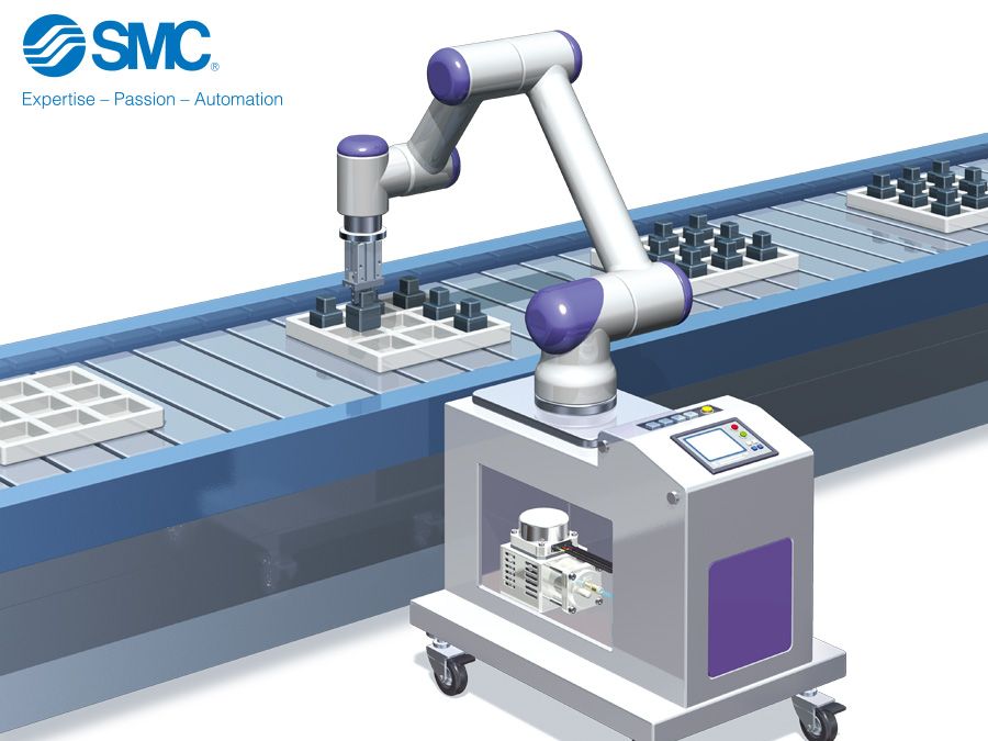 SMC:s kompakta kompressor genererar tryck eller vakuum i mobila applikationer