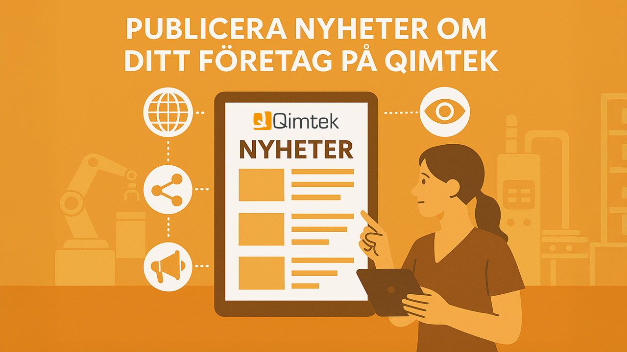 Publicera nyheter om ditt företag på Qimtek