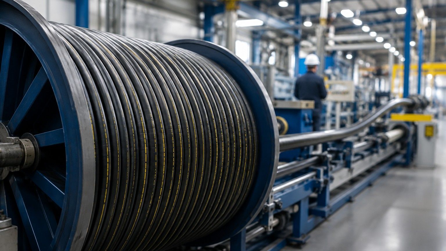 Den nya produktionslinjen ska mer än fördubbla Hexatronics kapacitet för tillverkning av fiberoptiska sjökablar. Foto: Genrebild.